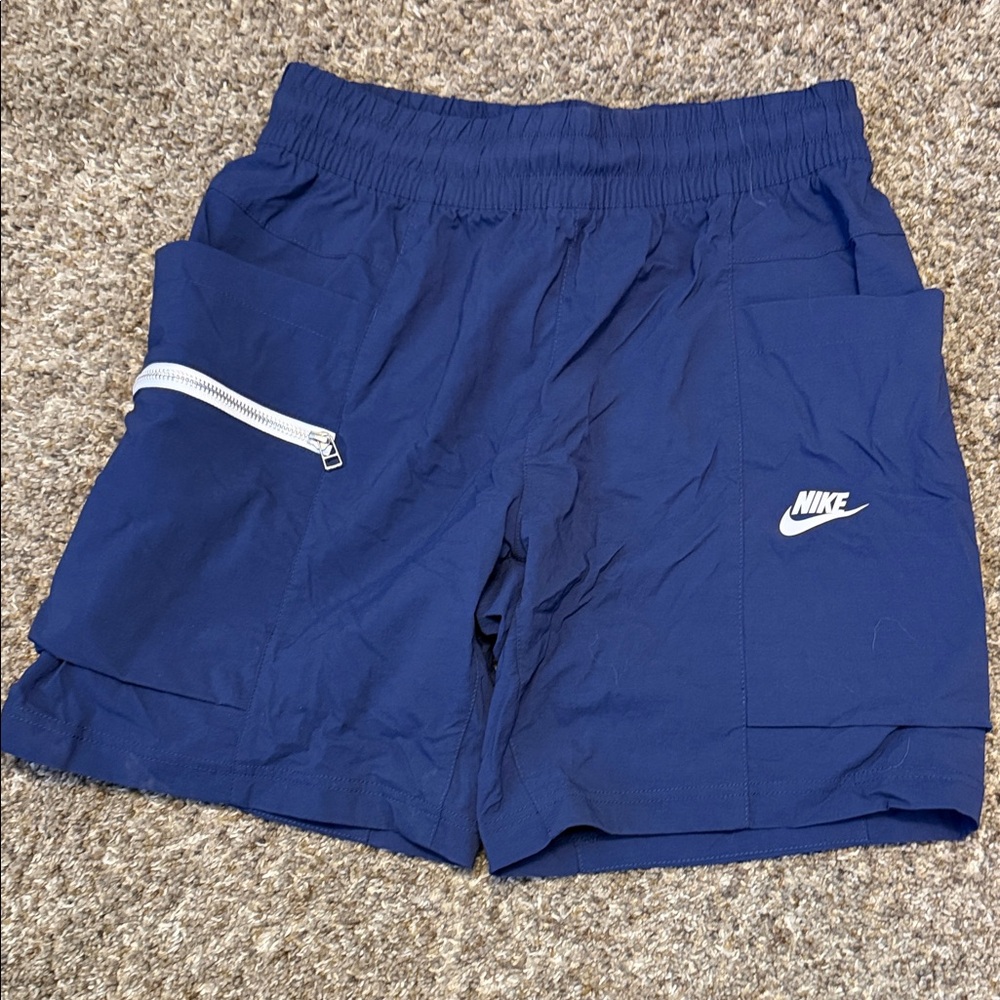 Nike Navy Shorts with White Logo